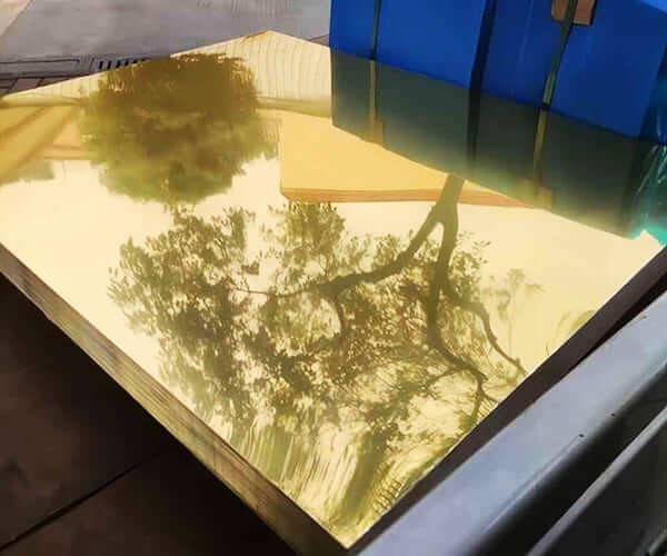 Gold-mirror-aluminum-plate